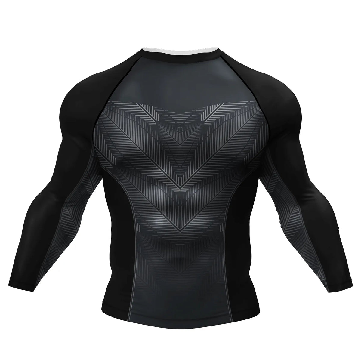 Tribal Carbon Fiber Elite Long Sleeve Compression Rashguard — Rashguardstore 9756