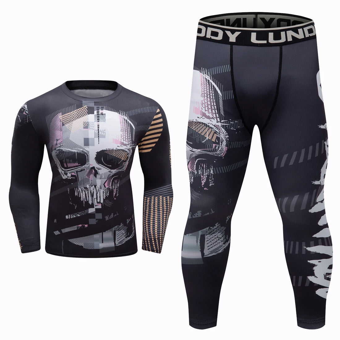 Skull Compression 'Castle' Long Sleeve 3 Piece Compression Set