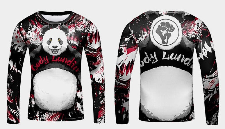 Kid's Panda 'Jumbo' Elite Long Sleeve Compression Rashguard