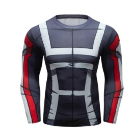 BJJ Rash Guard My Hero Academia Compression 'UA Uniform | Grey' Elite Long Sleeve Rashguard