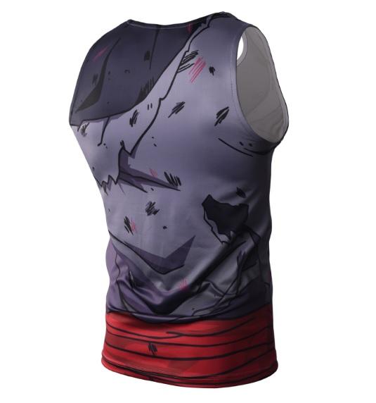 Battle Damaged Black Dragon Ball Z Tank Top-RashGuardStore