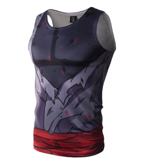 Battle Damaged Black Dragon Ball Z Tank Top-RashGuardStore