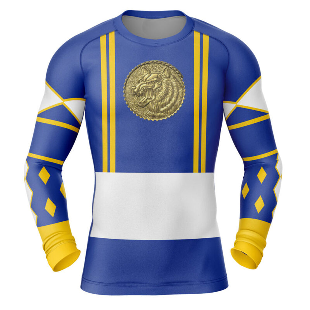 Power Rangers 'Blue Ranger | Wolf | Ninjetti' Long Sleeve Compression Rashguard