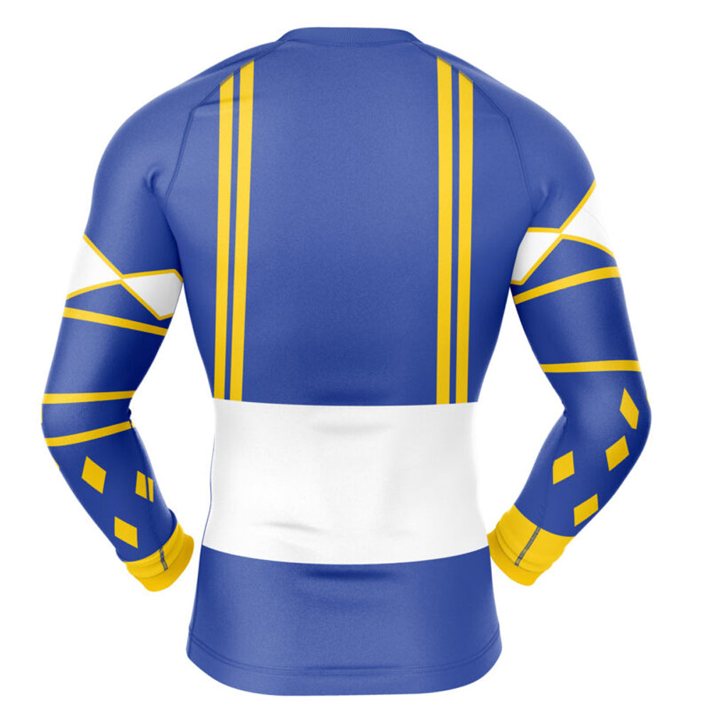 Kids Power Rangers 'Blue Ranger | Wolf | Ninjetti' Long Sleeve Compression  Rashguard