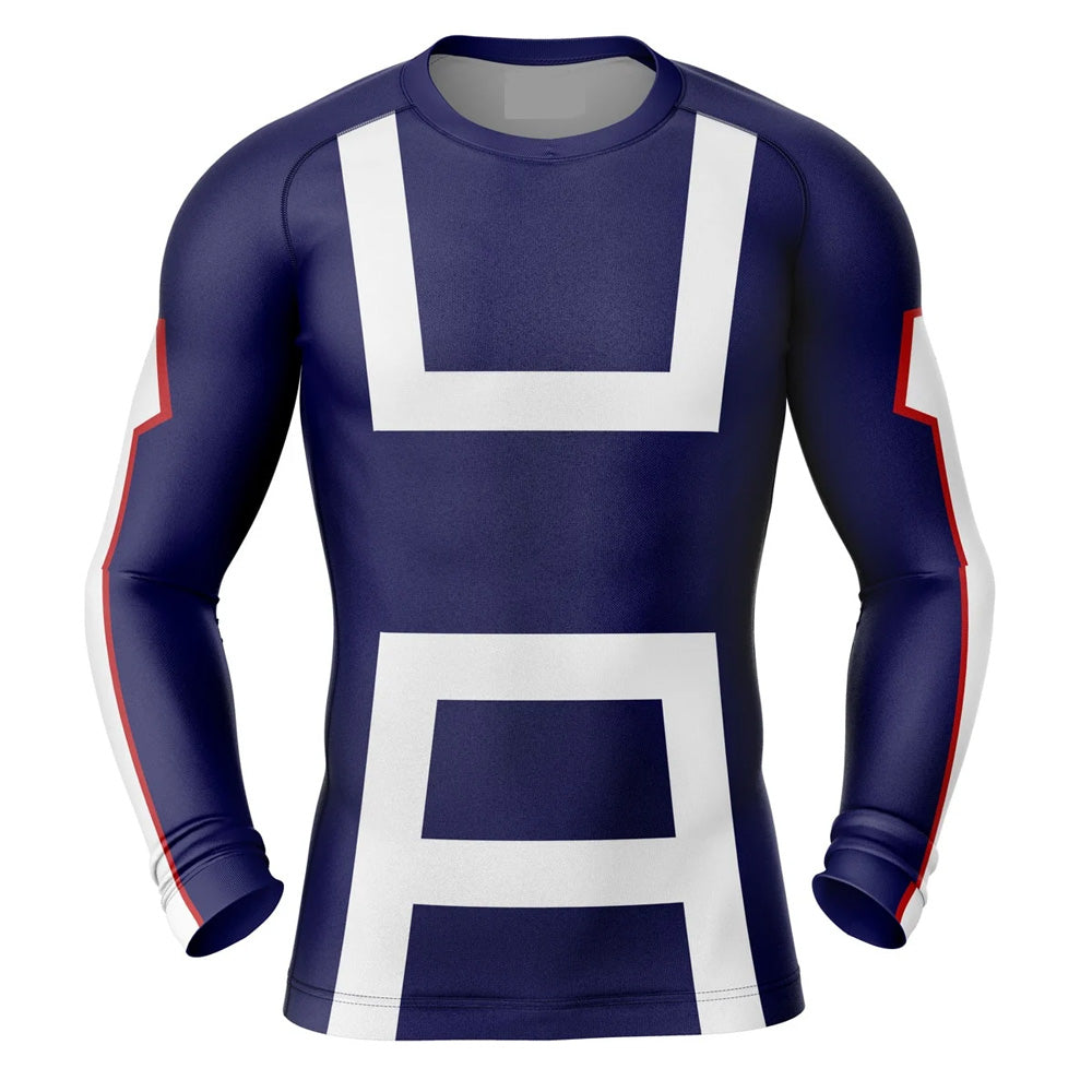 BJJ Rash Guard Kids My Hero Academia 'UA Uniform' Long Sleeve Compression Rashguard