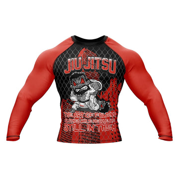 Jiu Jitsu 'Folding Art' Long Sleeve Compression Rashguard