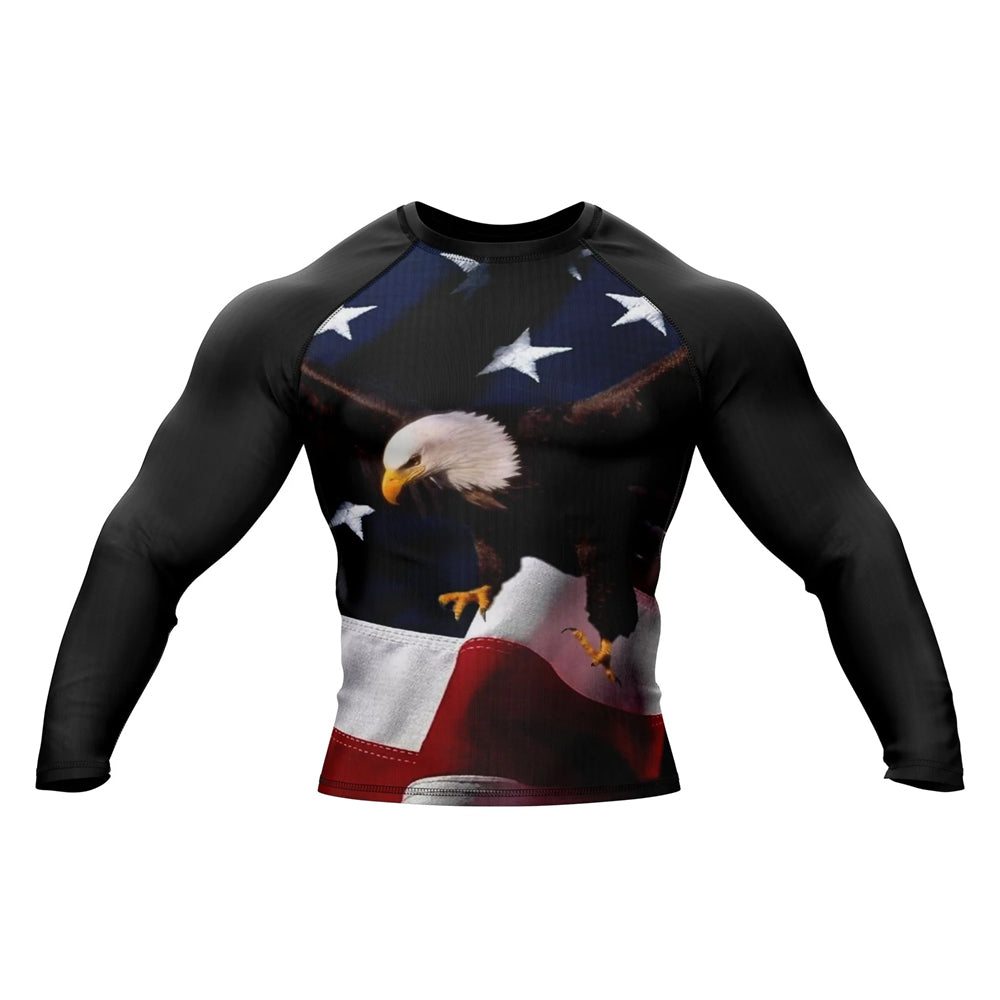 American Flag 'Eagle' Long Sleeve Compression Rashguard