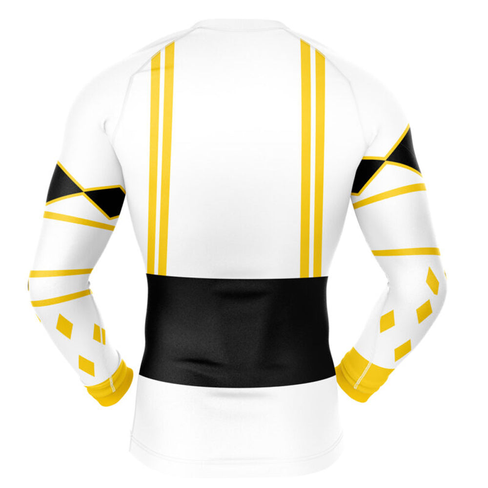 Kids Power Rangers 'White Ranger | Falcon | Ninjetti' Long Sleeve Compression  Rashguard