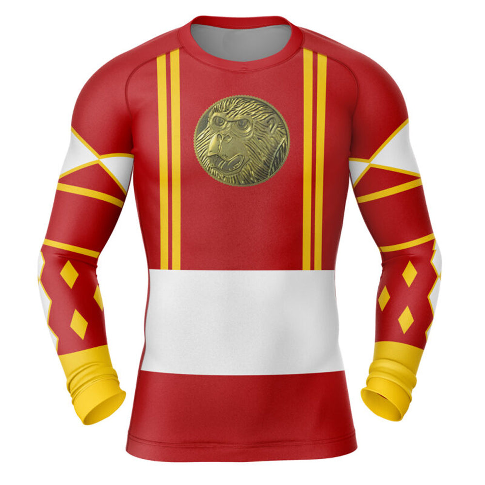 Kids Power Rangers 'Red Ranger | Ape | Ninjetti' Long Sleeve Compression  Rashguard