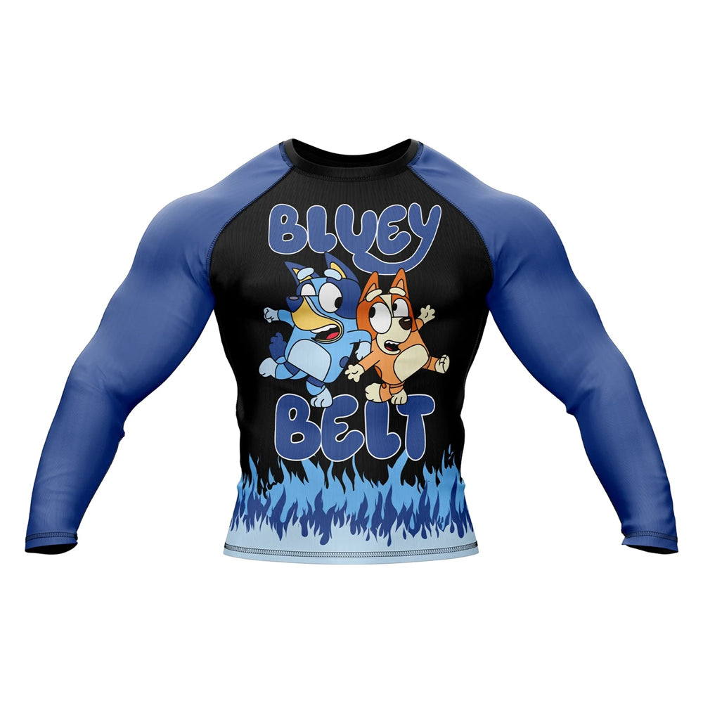 Bluey 'Bluey Belt' Long Sleeve Compression Rashguard