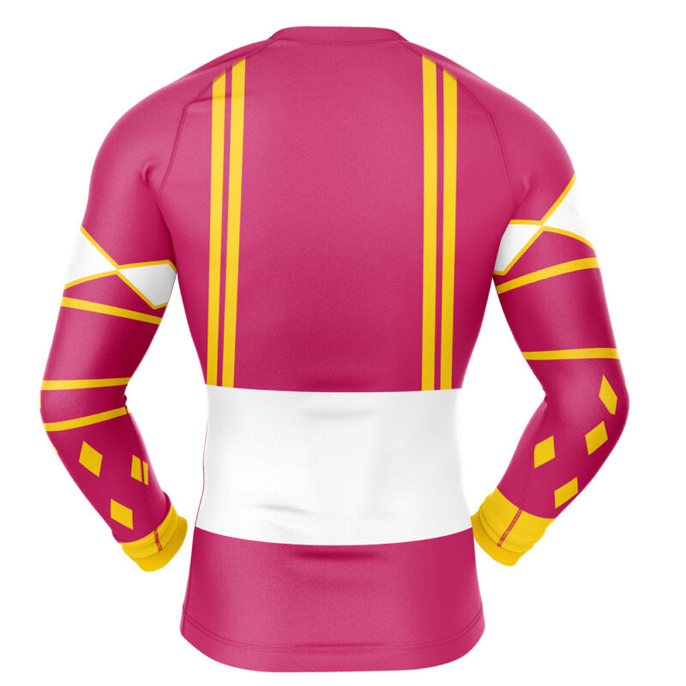 Power Rangers 'Pink Ranger | Crane | Ninjetti' Long Sleeve Compression Rashguard