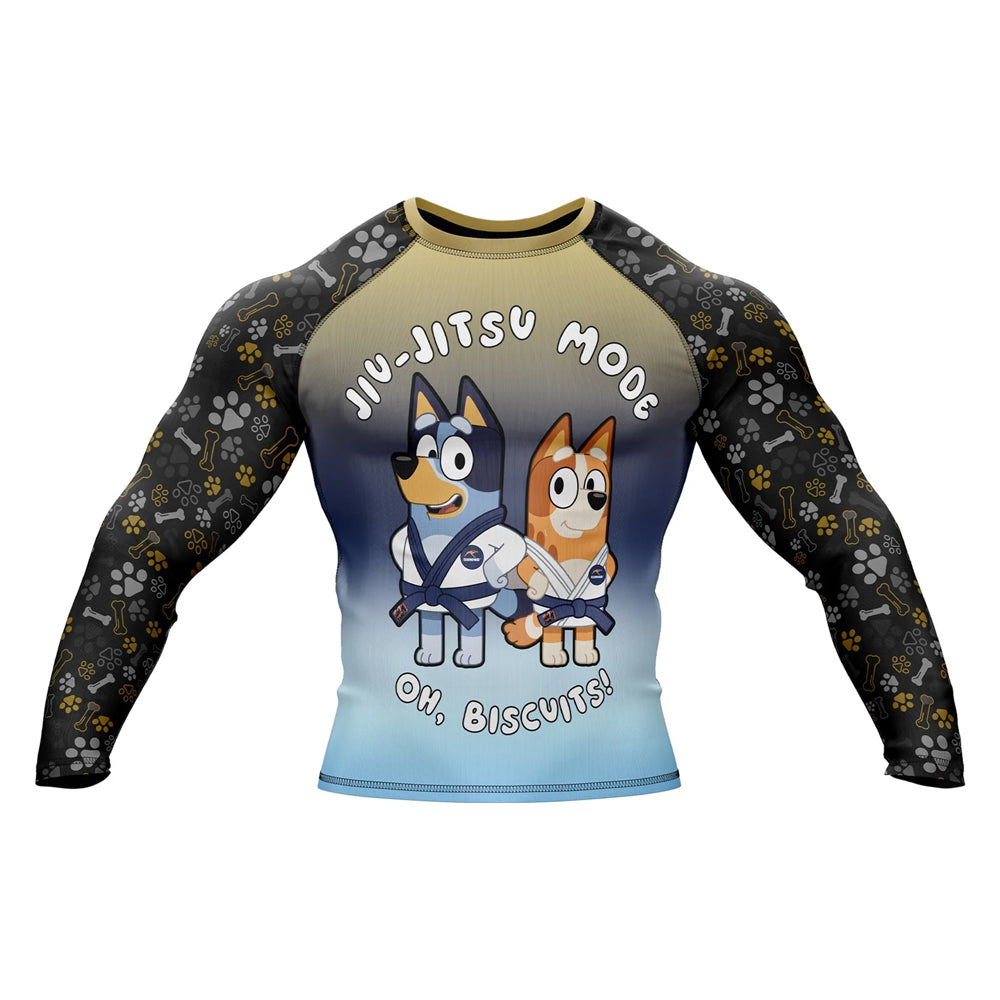 Kids Bluey 'Jiu Jitsu Mode' Long Sleeve Compression Rashguard