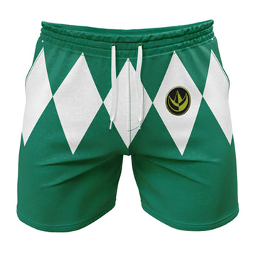 Kids Power Rangers 'Green Ranger' Gym Shorts