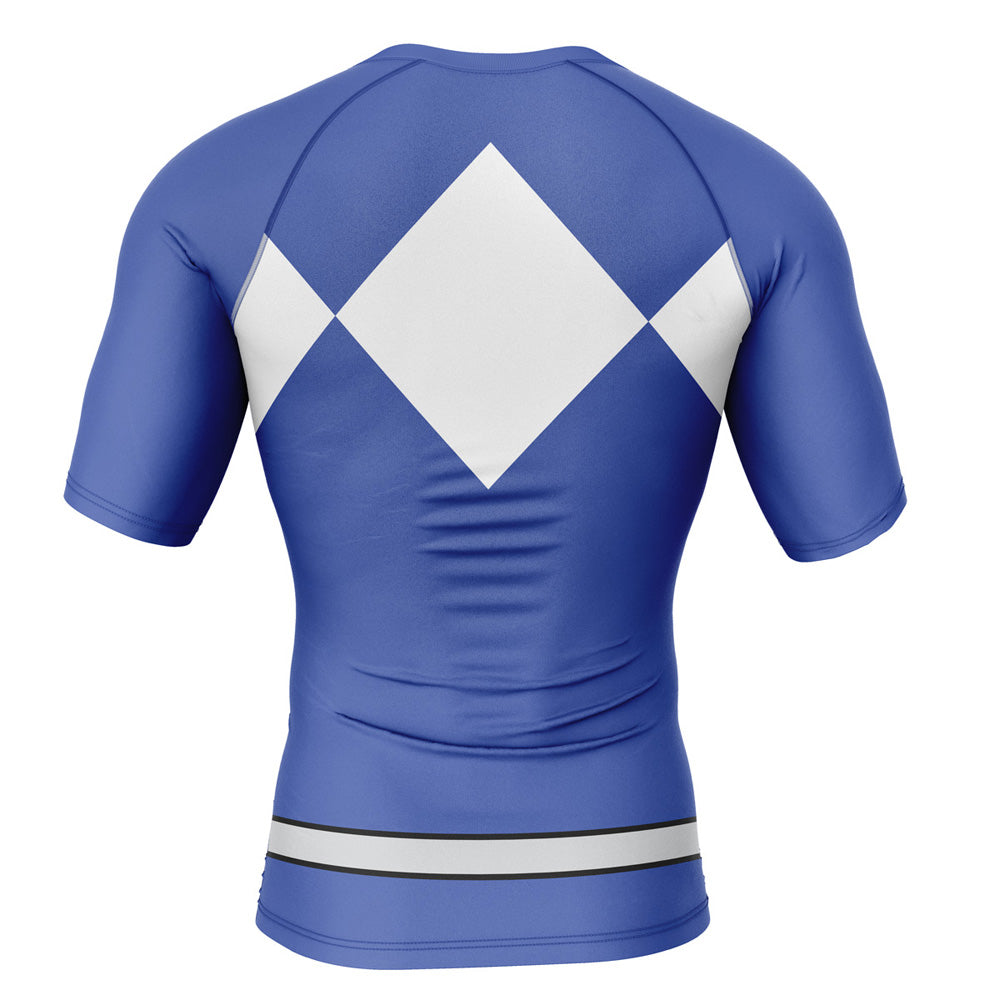 Kids Power Rangers 'Blue Ranger' Short Sleeve Compression Rashguard