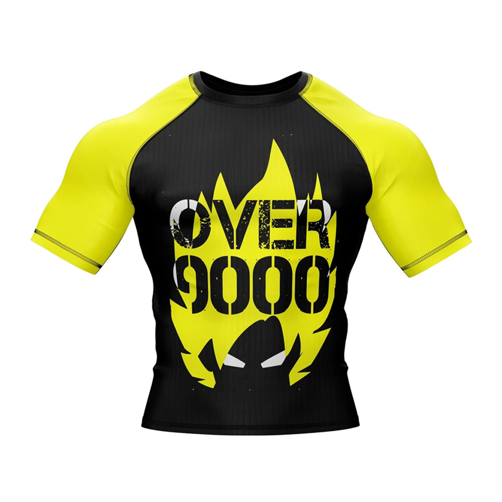 Dragon Ball Z 'Over 9000' Short Sleeve Compression Rashguard