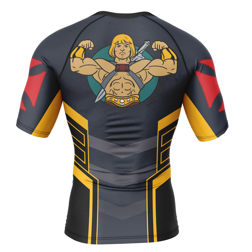 Kids Masters of the Universe 'He-Man| Comic' Short Sleeve Compression Rashguard