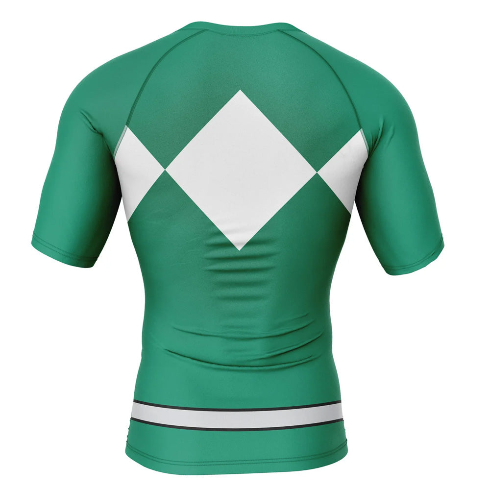 Kids Power Rangers 'Green Ranger' Short Sleeve Compression Rashguard