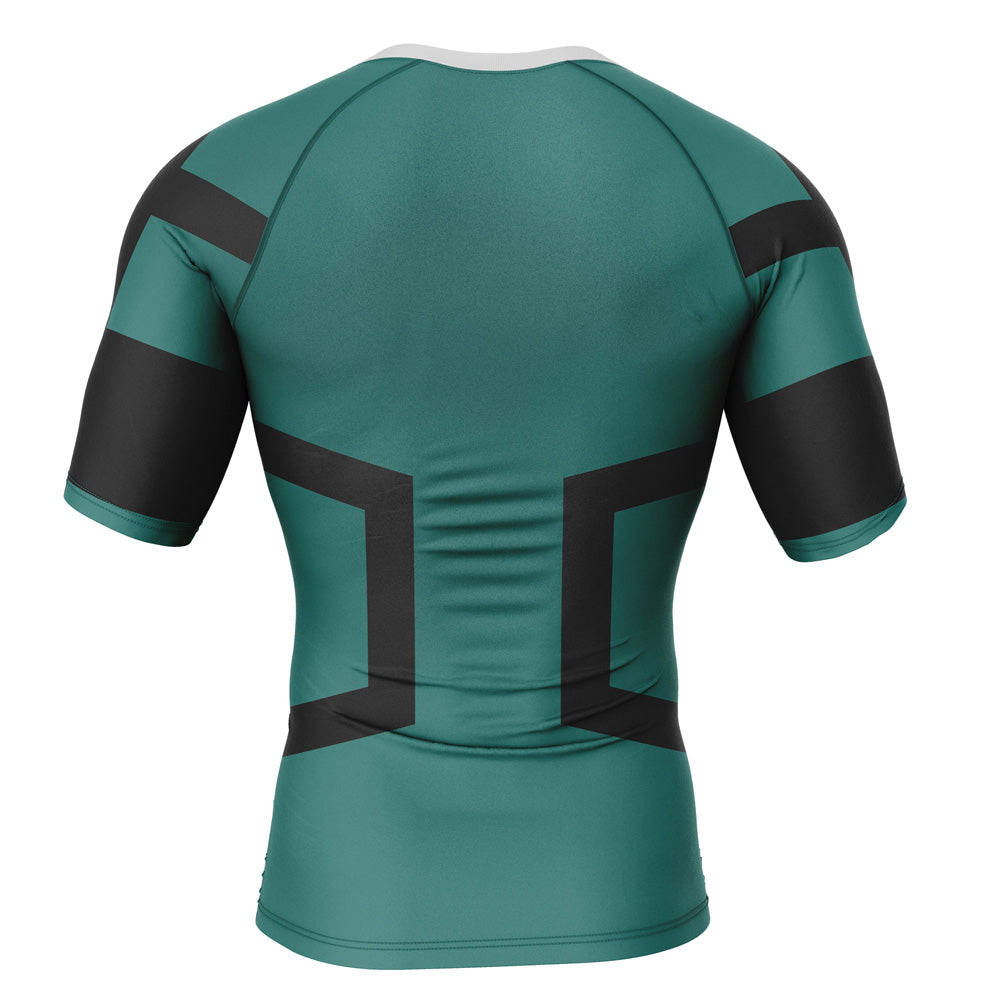 BJJ Rash Guard Kids My Hero Academia 'Deku' Short Sleeve Compression Rashguard