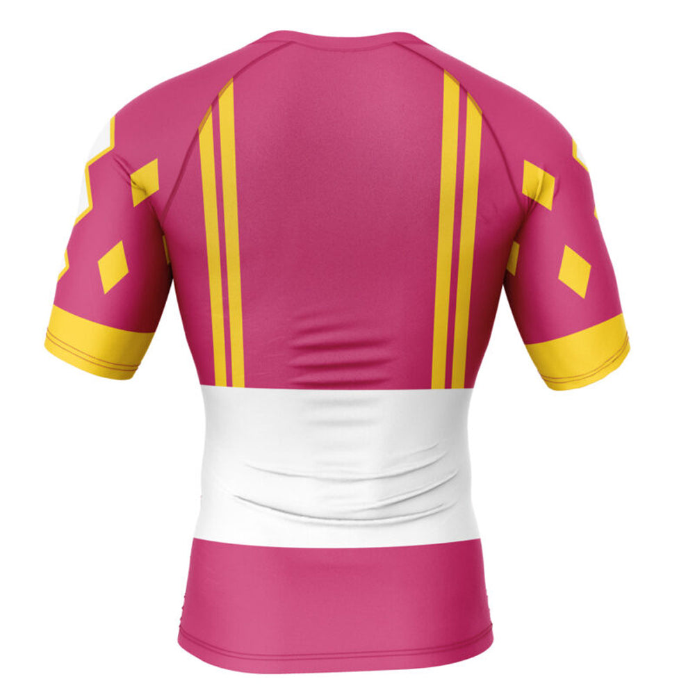 Power Rangers 'Pink Ranger | Crane | Ninjetti' Short Sleeve Compression Rashguard