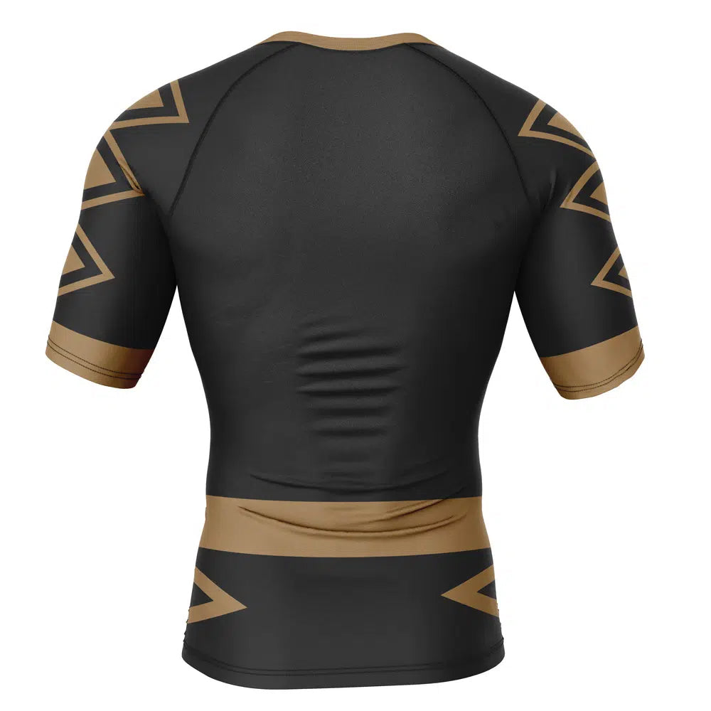 Kids Power Rangers 'Black Dino Thunder Ranger' Short Sleeve Compression Rashguard