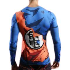 Goku Battle Damaged Dragon Ball Z Compression Long Sleeve Rash Guard-RashGuardStore