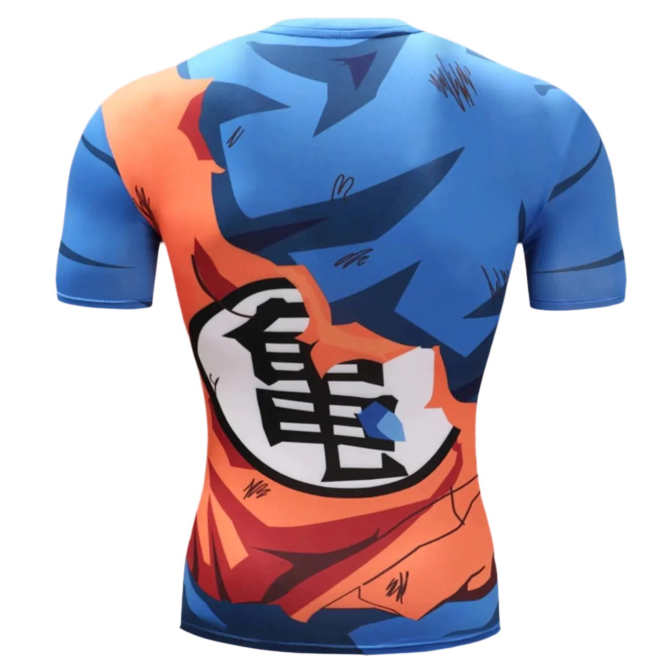 Goku Battle Damaged Dragon Ball Z Compression Rash Guard-RashGuardStore