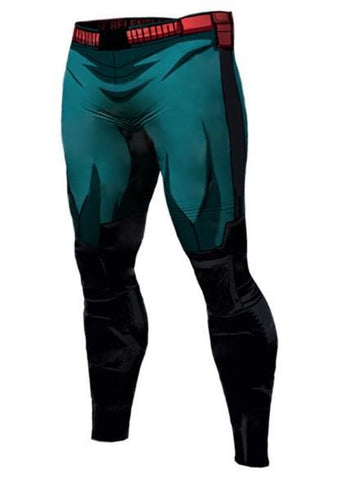 Men's My Hero Academia 'Deku' Leggings Compression Spats-RashGuardStore