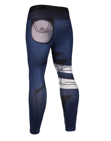 Men's Naruto 'Kakashi' Leggings Compression Spats-RashGuardStore