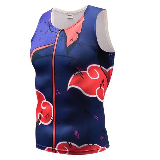 Naruto Battle Damaged 'Akatsuki' Compression Tank Top-RashGuardStore