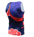 Naruto Battle Damaged 'Akatsuki' Compression Tank Top-RashGuardStore