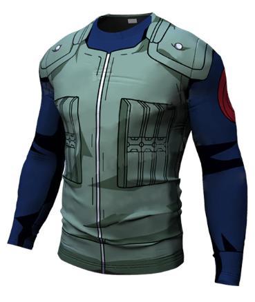 Naruto 'Kakashi' Long Sleeve Compression Rash Guard-RashGuardStore