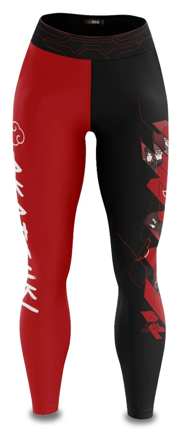 BJJ Rash Guard Women's Naruto 'Akatsuki | Two Tone' Leggings Yoga Pants