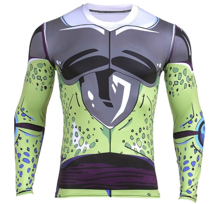 Perfect Cell Dragon Ball Z Long Sleeve Compression Rash Guard-RashGuardStore