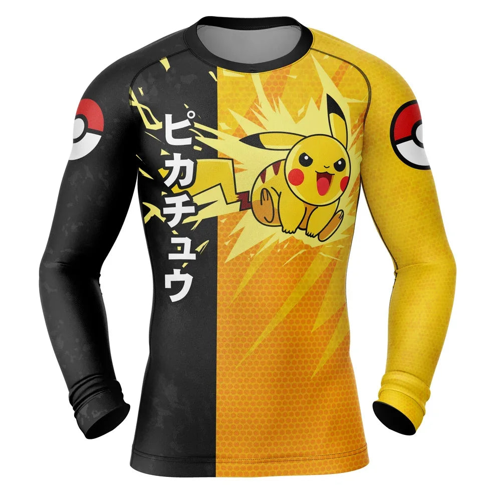 Pokemon 'Pikachu | Pika Pika' Long Sleeve Compression Rashguard