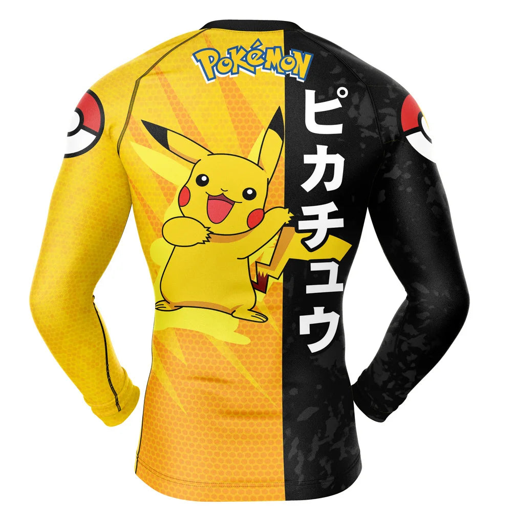 Pokemon 'Pikachu | Pika Pika' Long Sleeve Compression Rashguard