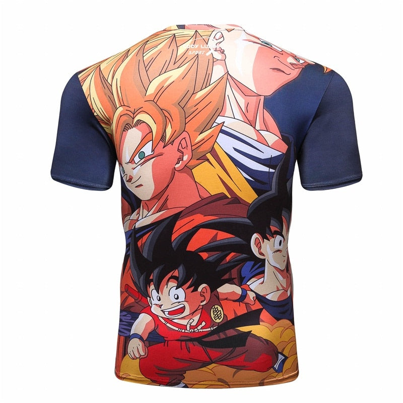 BJJ Rash Guard Dragon Ball Z Compression 'Forms' Elite Short Sleeve Rashguard