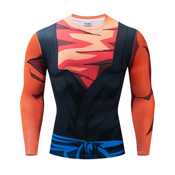 BJJ Rash Guard SDBH Vegito Dragon Ball Z Long Sleeve Compression Rashguard