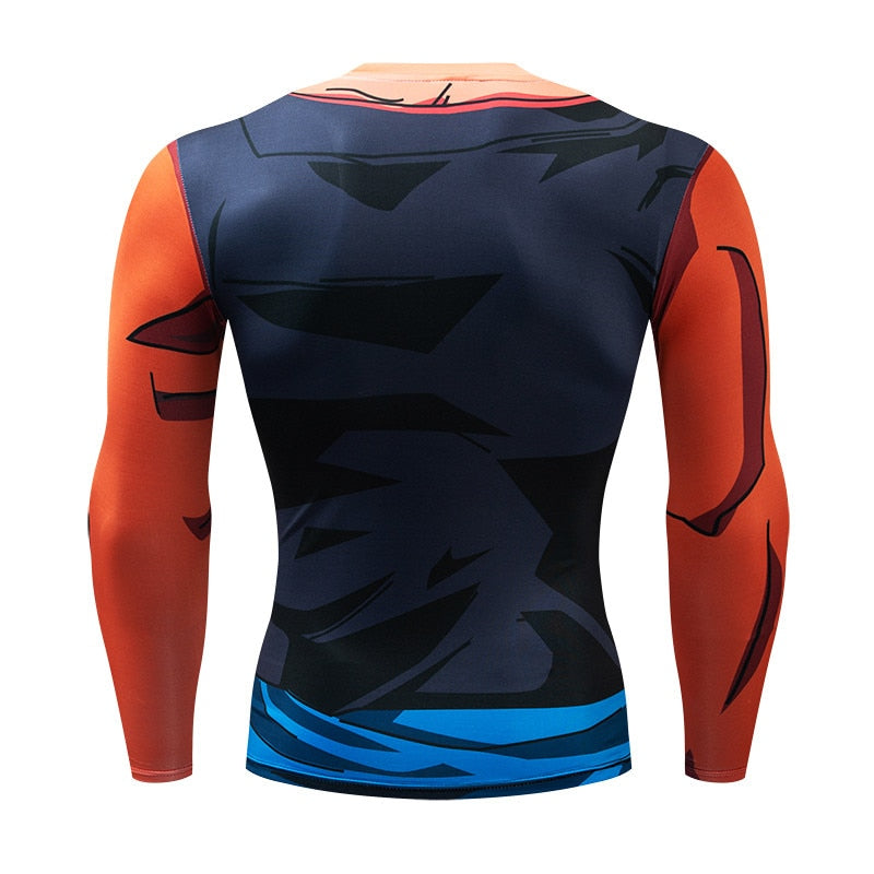 BJJ Rash Guard SDBH Vegito Dragon Ball Z Long Sleeve Compression Rashguard