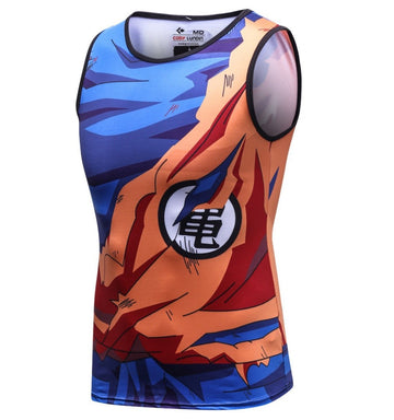 BJJ Rash Guard Dragon Ball Z 'Goku | Battle Damaged' Elite Compression Tank Top