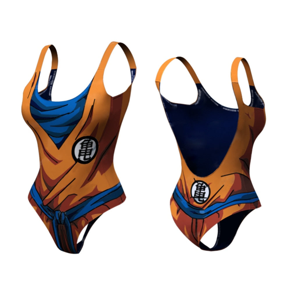 BJJ Rash Guard Women's Dragon Ball Z 'Goku' One Piece Swimsuit