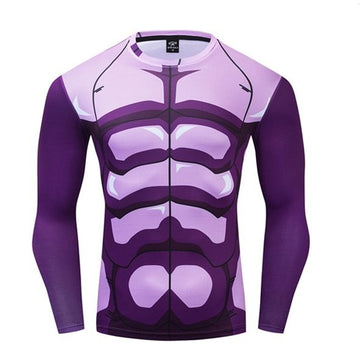 BJJ Rash Guard Dragon Ball Z Compression 'Hit' Premium Long Sleeve Rashguard