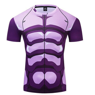 BJJ Rash Guard Dragon Ball Z Compression 'Hit' Premium Short Sleeve Rashguard