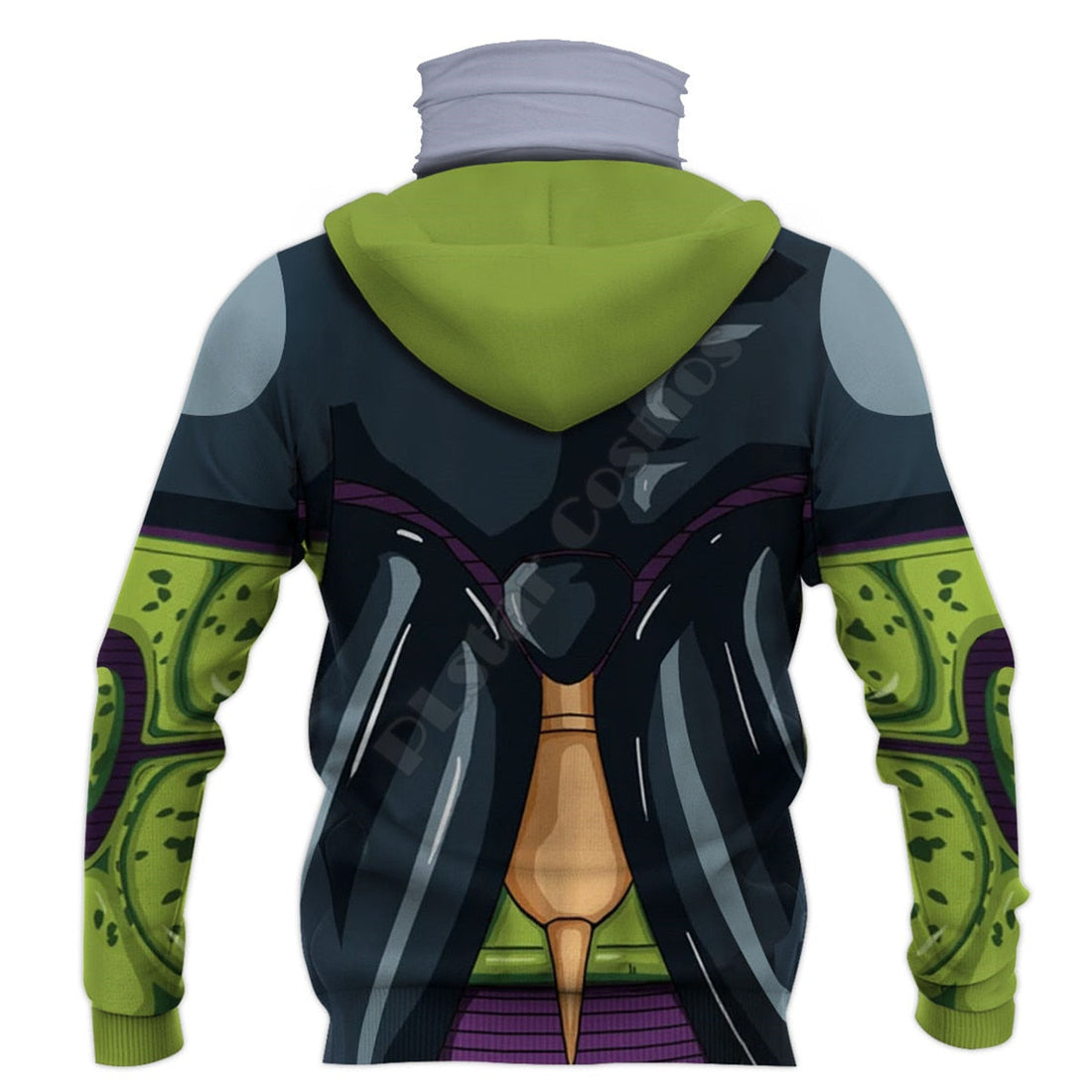 BJJ Rash Guard Dragon Ball Z 'Perfect Cell' Pullover Hoodie with Pull-Up Neck