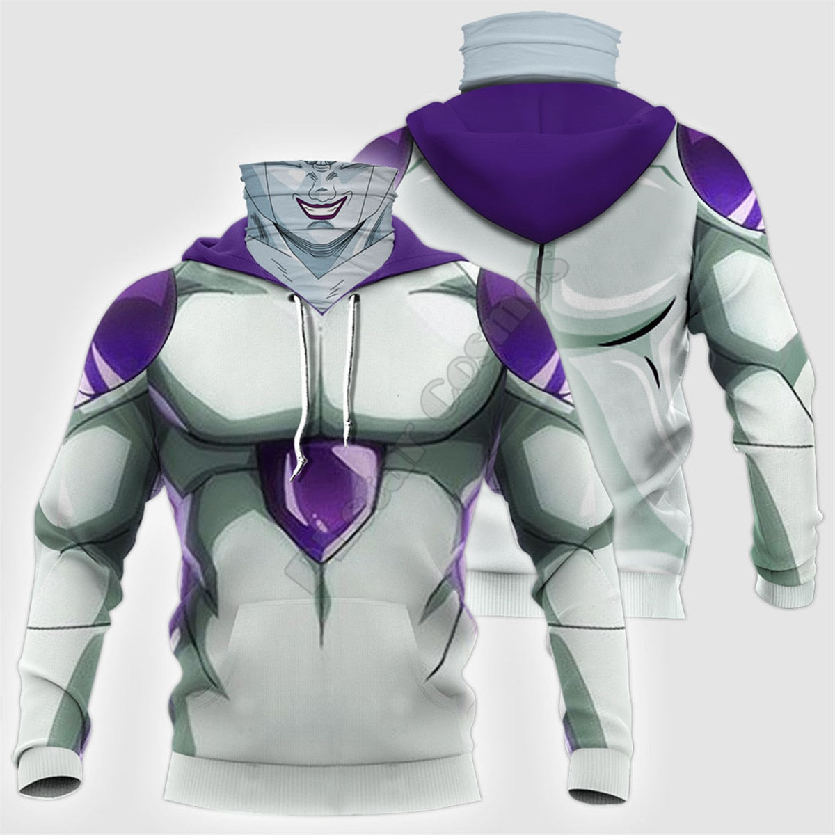 BJJ Rash Guard Dragon Ball Z 'Frieza' Pullover Hoodie with Pull-Up Neck