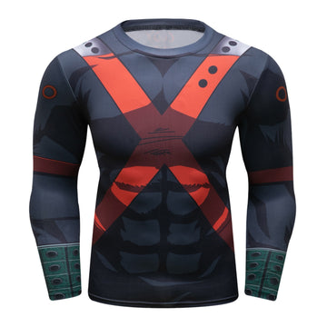 BJJ Rash Guard My Hero Academia 'Bakugo Armor' Elite Long Sleeve Rashguard