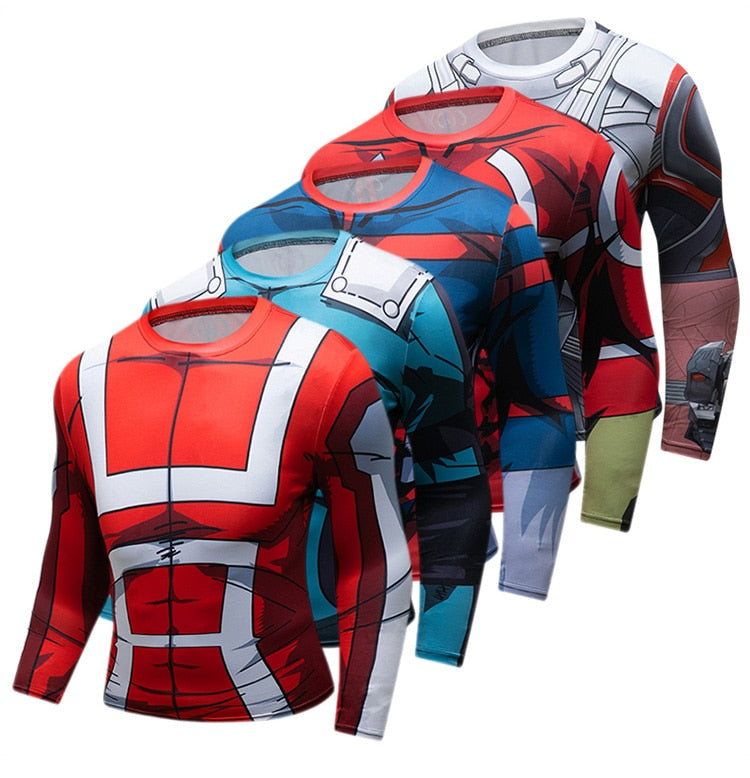 BJJ Rash Guard My Hero Academia 'UA Uniform | Red' Elite Long Sleeve Rashguard