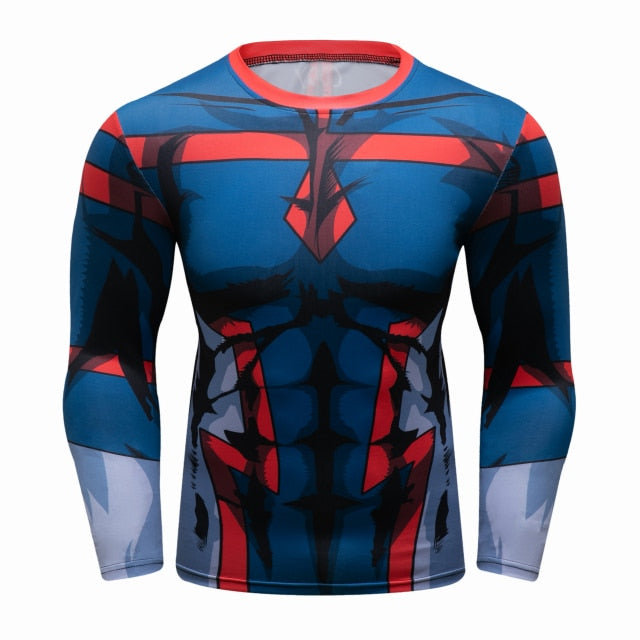 BJJ Rash Guard My Hero Academia 'Young Might' Elite Long Sleeve Rashguard