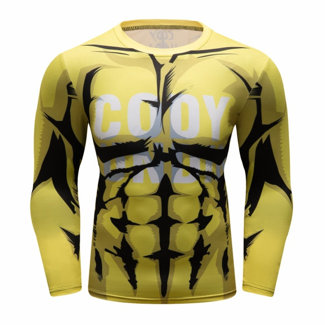 BJJ Rash Guard My Hero Academia 'Plus Ultra Yellow' Elite Long Sleeve Rashguard