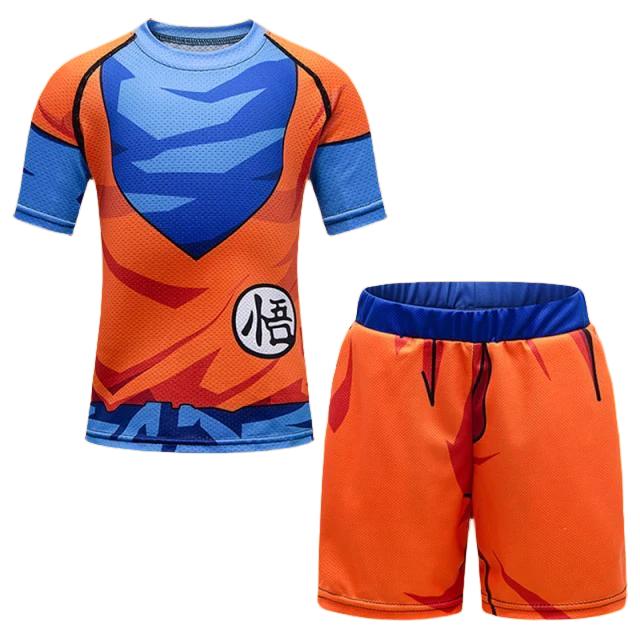 BJJ Rash Guard Kids Dragon Ball Z 'Goku' Short Sleeve Compression Short Set