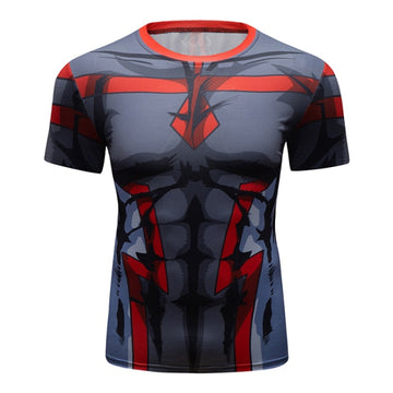 BJJ Rash Guard My Hero Academia 'Young Might | Grey' Elite Short Sleeve Rashguard